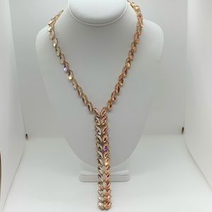 BaubleBar Y Lariat Necklace Pink